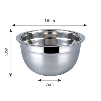 China Sustainable Kitchen Non-Slip Personalized Salad Bowl Set Stainless Steel Mixing Bowl for sale