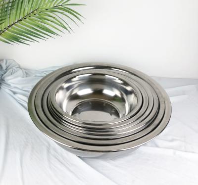 China Sustainable 0.8cm Thick Kitchen Dish Soup Basin Stainless Steel Deep Basin Various Sizes for sale