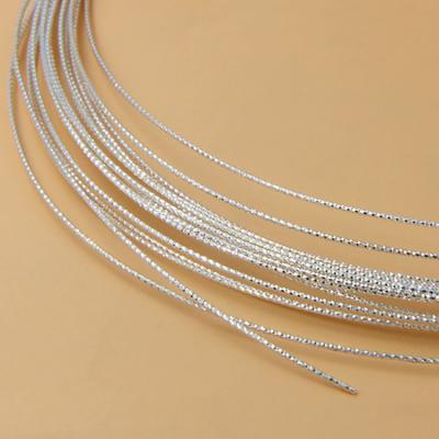 China Fashion Silver Wire Embossing Jewelry 1.0mm Thatsjewelry 925 Sterling Silver Plain Silver Accessories Diy for sale