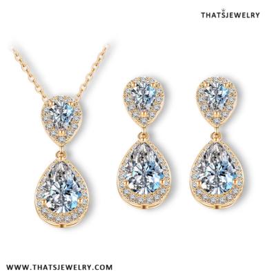 China Wedding Simple Good Quality Bridesmaid Accessories Zircon Style Bridal Jewelry Sets for sale