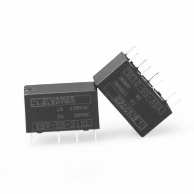 China Low 24v 8pin 2c cqc 12v 2a 30vdc mini Yuanze Omron Sanyou TUV dpdt epoxy signal relay for sale