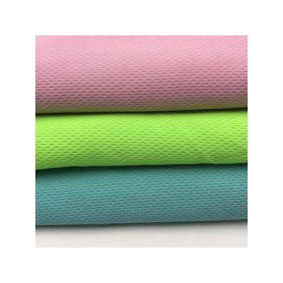 China Factory wholesale polyester mesh fabric QUICK DRY knitted sportswear fabric for T-shirt fabric for sale