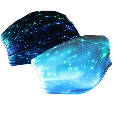 China Halloween Style Light Up Glowing Luminous Led Light Face Mask 7 Color Face Mask Christmas Party Festival Masquerade LED Light Face Mask for sale