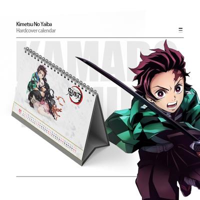 China Japan Wholesale 2021 Calendar Demon Slayer Kimetsu No Yaiba 2021 Photo Desk Calendar Japanese for sale