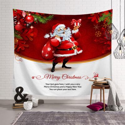 China Minimalist Christmas Tree Pattern Decorations Tapestry Christmas Red Room Decoration Holiday Atmosphere for sale