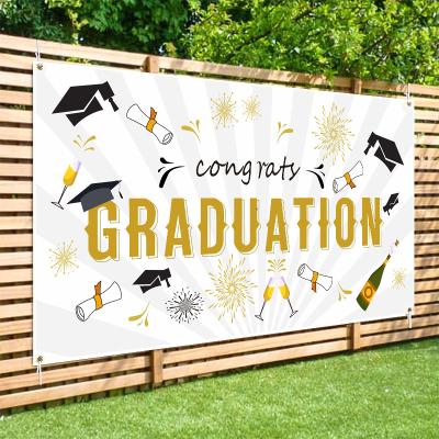 China Wholesale Graduation Quarantine Hanging Banner Congratulate Graduation Season Party Decor Layout Flag Photo Background Hanging Cloth for sale