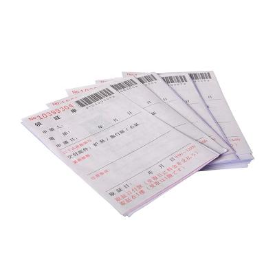 China double sided print customized red a4 print forms two color carbon card paper customized for sale