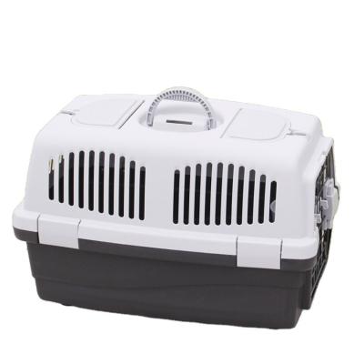 China Pet Breathable Air Box for Cats and Dogs Out of Travel Dog Cage Portable Large Dog Air Transport Plastic Shipping Box for sale