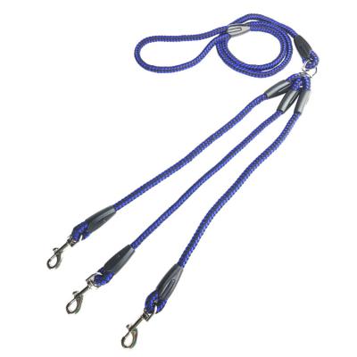 China Customized Sustainable New Products Racing 0.8cm*100cm Nylon Braided 3 Dog Leash Rope for sale