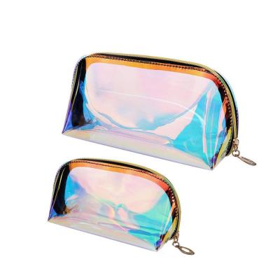 China Fashion Luxury Transparent PVC Bag Waterproof Clear Cosmetic Organizer Pouches For Traveling Makeup Bag for sale