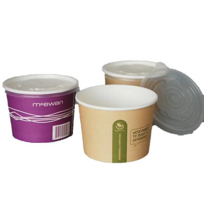 China Low Price Biodegradable Eco Friendly Ice Cream Paper Cup Custom Cups With Lid for sale