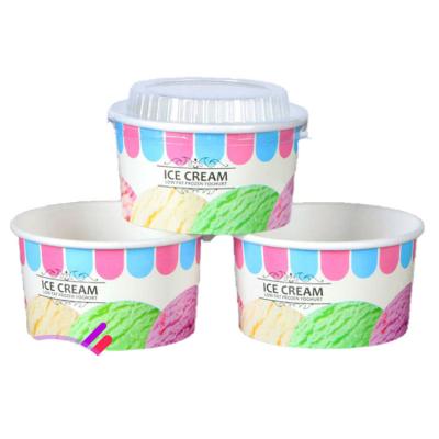 China Hot Sale 100ml 6oz Biodegradable Biodegradable Ice Cream Cups With Spoon for sale