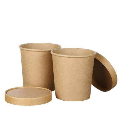 China 8oz-32oz Customized Disposable Eco Friendly Recyclable Biodegradable Packaging Paper Soup Cup for sale