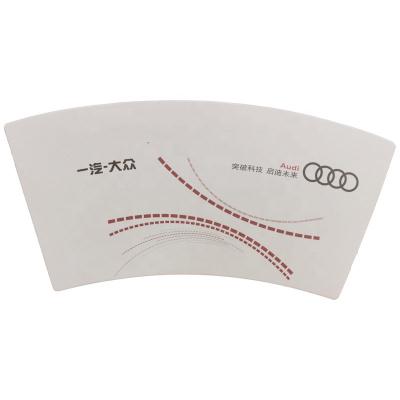 China Biodegradable PE Liner And Pulp Material Wood Paper Cup Fan for sale