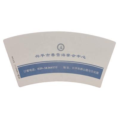 China 12oz Coated Roll Printer Paper Cup Fan 6oz 8oz biodegradable pe raw material logo customized for sale