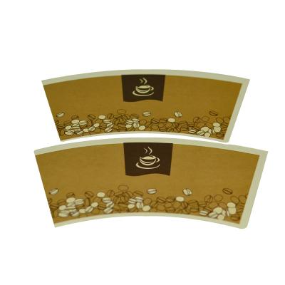 China Wholesale 8oz 9oz 12oz Disposable Coffee Cup Raw Materials Paper Fan Cup for Paper Cup for sale