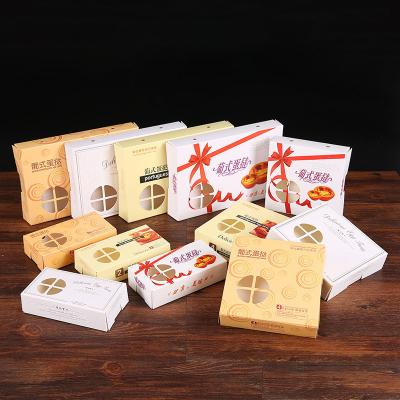 China Portuguese Egg Tarts Box Baked Egg Tarts Box Snack Cookies Recyclable for sale