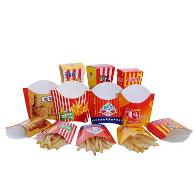 China Recyclable Disposable Popcorn Chicken Box French Fries Ship Shape Fried Food Package for sale