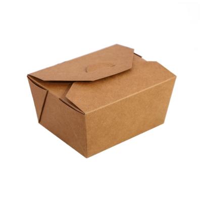 China 200psc/carton 800ml takeout box carton Disposable Disposable Box Fast Food Wrapping Paper for sale