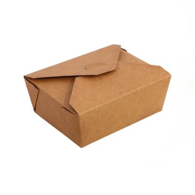 China 200psc/carton 1080ml takeout box carton Disposable Disposable Box Fast Food Wrapping Paper for sale