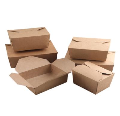 China Low MOQ Disposable Take Away Paper Food Packaging Box for sale