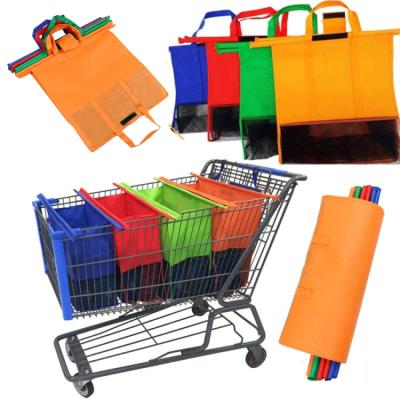 China Promotional Cheap Reclycled Hot Sale Polyester Folding Nonwoven Trolley Bag For Shopping for sale