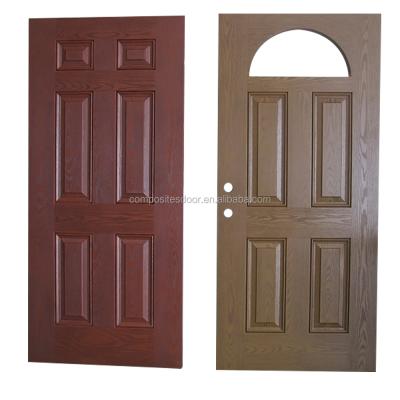 China Modern USA UK Standard Waterproof Fiberglass Composites Arched Entry Door for sale