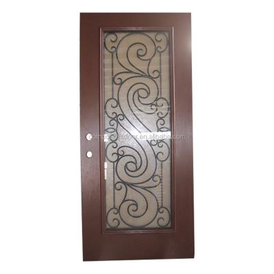 China Modern USA UK Standard With Low E Glass Fiberglass FRP Glazed Door for sale