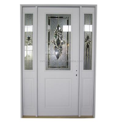 China Modern USA and UK standard composites fiberglass prehung door for sale