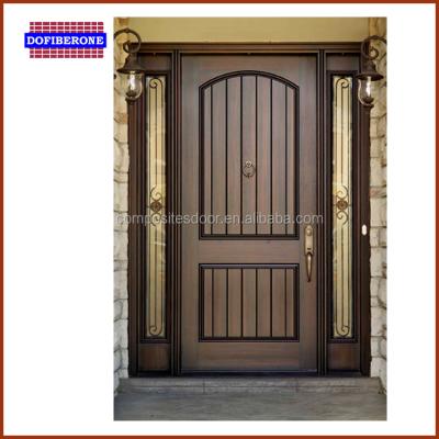 China Swing Modern High Quality Luxtury PVC Fiberglass FRP GRP Entry Exterior Door for sale