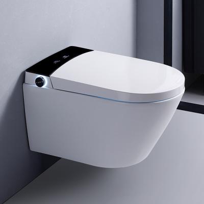 China Wall Mounted Hidden Ceramic Cistern Bathroom Wc Toilet Bidet Automatic Smart Cistern Hotel Sanitary Ware Wall Hung Smart Toilet for sale