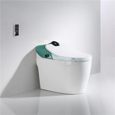 China Popular Smart Heated Electric Toilet Seat Popular Automatic Operation Bathroom Ceramic Siphon Spray Flushing Automatic Smart Toilet for sale