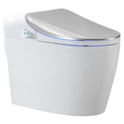 China Automatic Operation Bathroom Wholesale One Piece Toilet Intelligent Automatic Siphonic WC Smart Toilet With Watermark for sale