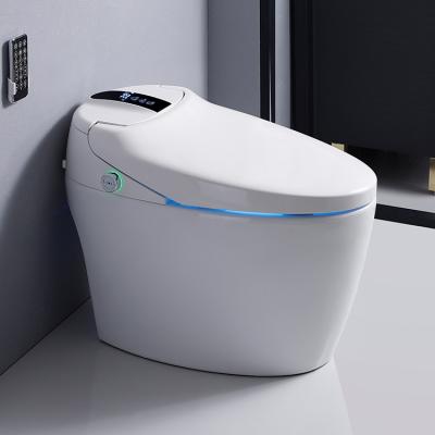 China Automatic Operation Mode Wc Smart Sanitary Ware Display Screen Bidet Toilet Automatic Operation Wc Smart Black Ceramic Smart Toilet for sale