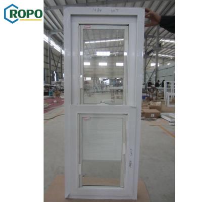 China Magnetic Screen AWA And WERS Certified New Design Insulated PVC Double Hung Window for sale