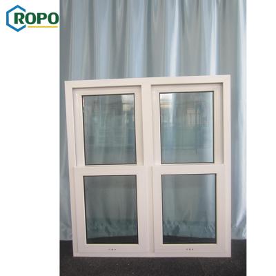 China Magnetic Screen 10 Year Warranty Single Gloss UPVC PVC Hung Window for sale