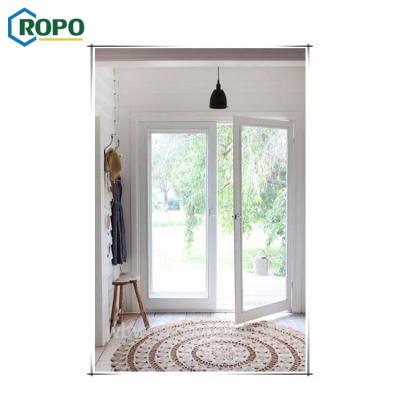 China Modern AWA UPVC Swing Craft Exiterior Insulated Glaze UPVC Half French Door for sale