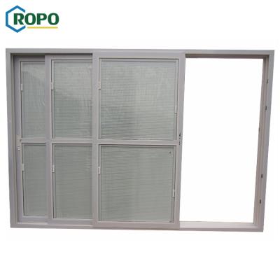 China NZS4211 Modern Commercial Vinyl Balcony Sound Proof Tint Slide Glass Door for sale