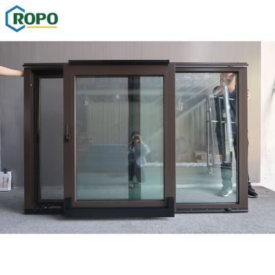 China NZS4211 Magnetic Custom Double Glass Tilt Slide Aluminum Screen Window From China for sale