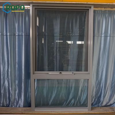 China Magnetic Aluminum Screen AS2208 Small Double Temper Chain Winder Glass Window for sale