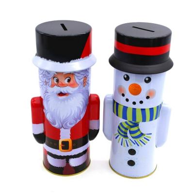 China Recyclable Human Or Snowman Shaped Christmas Gift Promotion Cans With Arms for sale