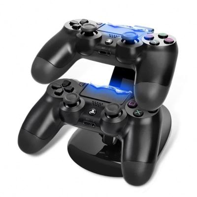 China New ABS Dual Wireless Charger Dock Base USB Gamepad PS4 Controller for PS4 for sale