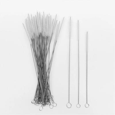 China Wholesale Viable Straw Cleaner Nylon Straw Brushes Stainless Steel Milk Tube Brush Cleaning Straw Brush for sale