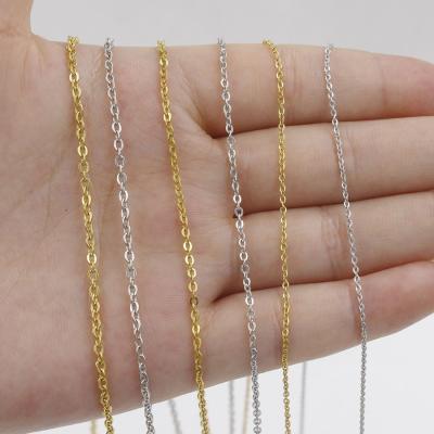 China Popular Top Wholesale Gold Chains 60CM Charm Jewelry Stainless Steel Fashion Selling Silver Necklace Chain for sale