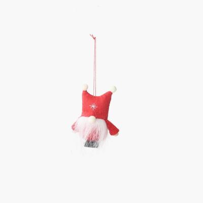 China Durable Unique Christmas Design Double Ball Hat Faceless Doll Knitted Hanging Ornament For Christmas Day Party Prop for sale