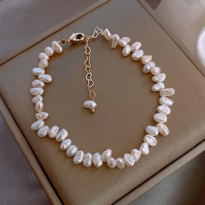 China FASHIONABLE wholesale freshwater pearl bracelets personalized charm bracelet heart link chain hand accessories for sale