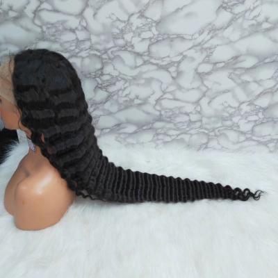 China Quality Guarantee Deep Hair Long Wave Full Lace Wig In Stock for sale