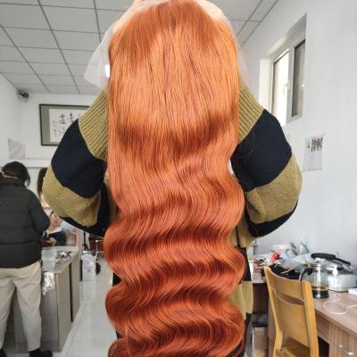 China Wholesale Amara Virgin Hair Ginger 13x4 Human Hair Wigs 100% Full Lace Body Wave Wigs 28 Inches Body Wave Frontal Wig for sale