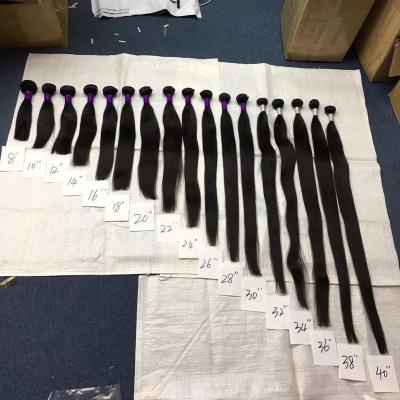 China 40 Inch Raw Virgin Brazilian Hair Bundles Wave Hair Bundles Wholesale Virgin Hair Bundles Amara Silky Straight Weave Straight for sale