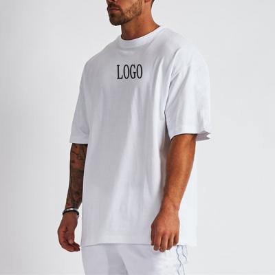 China Custom Men's Drop Shoulder Design T-shirt Printing Quality Breathable Empty Cotton T-shirt Oversized Tees for sale